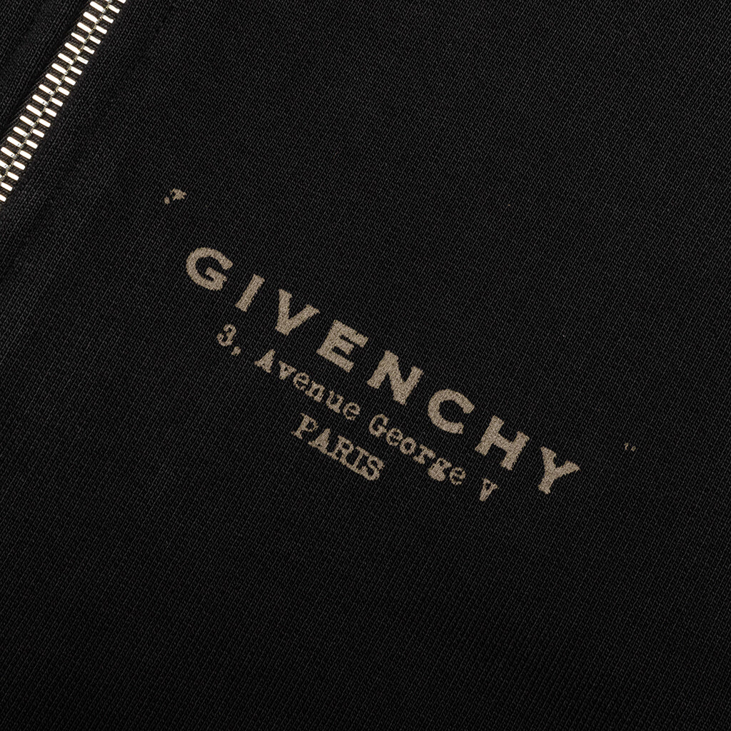 Zipped Hoodie - Black - Image 3