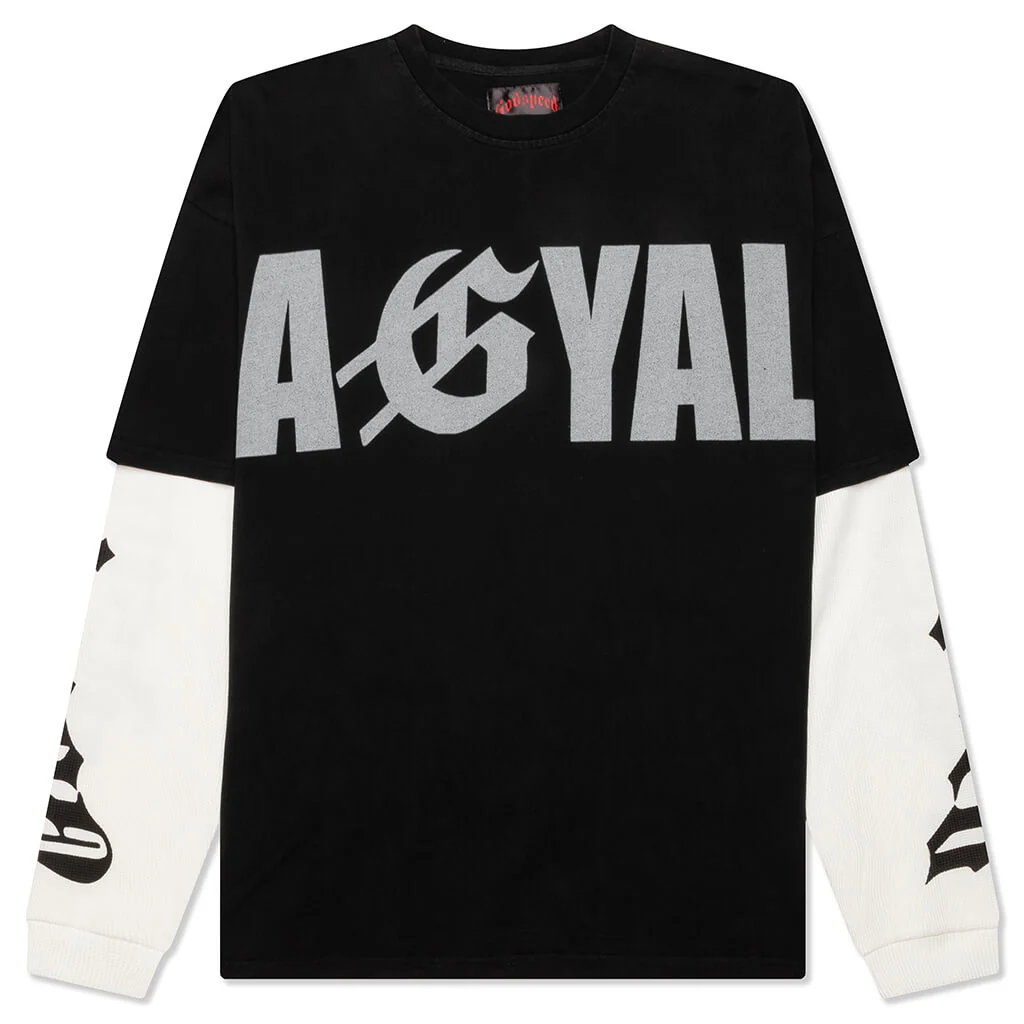 AGYAL Layered T-Shirt - Black Wash