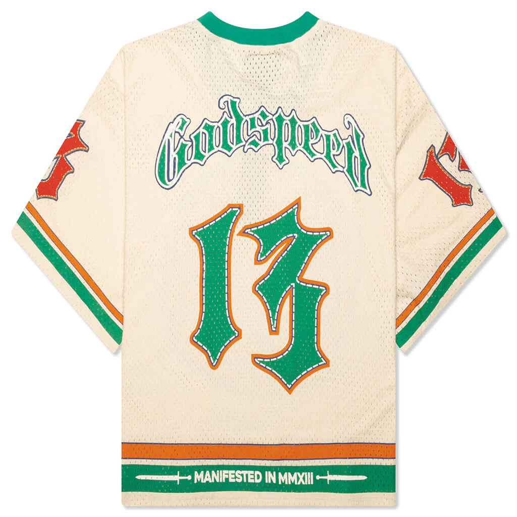 First Down Jersey - Bone/Teal/Orange - Image 2