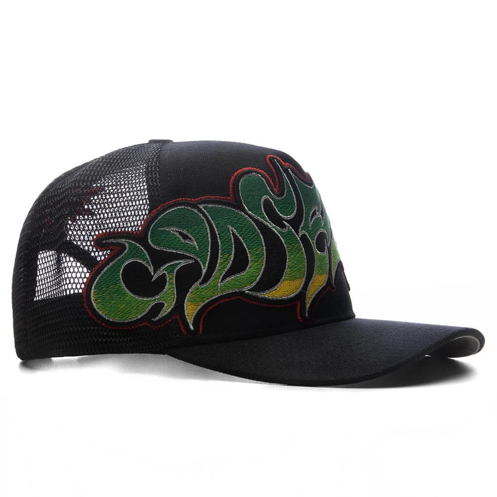 Neo Trucker Hat - Black/Yellow/Red - Image 2