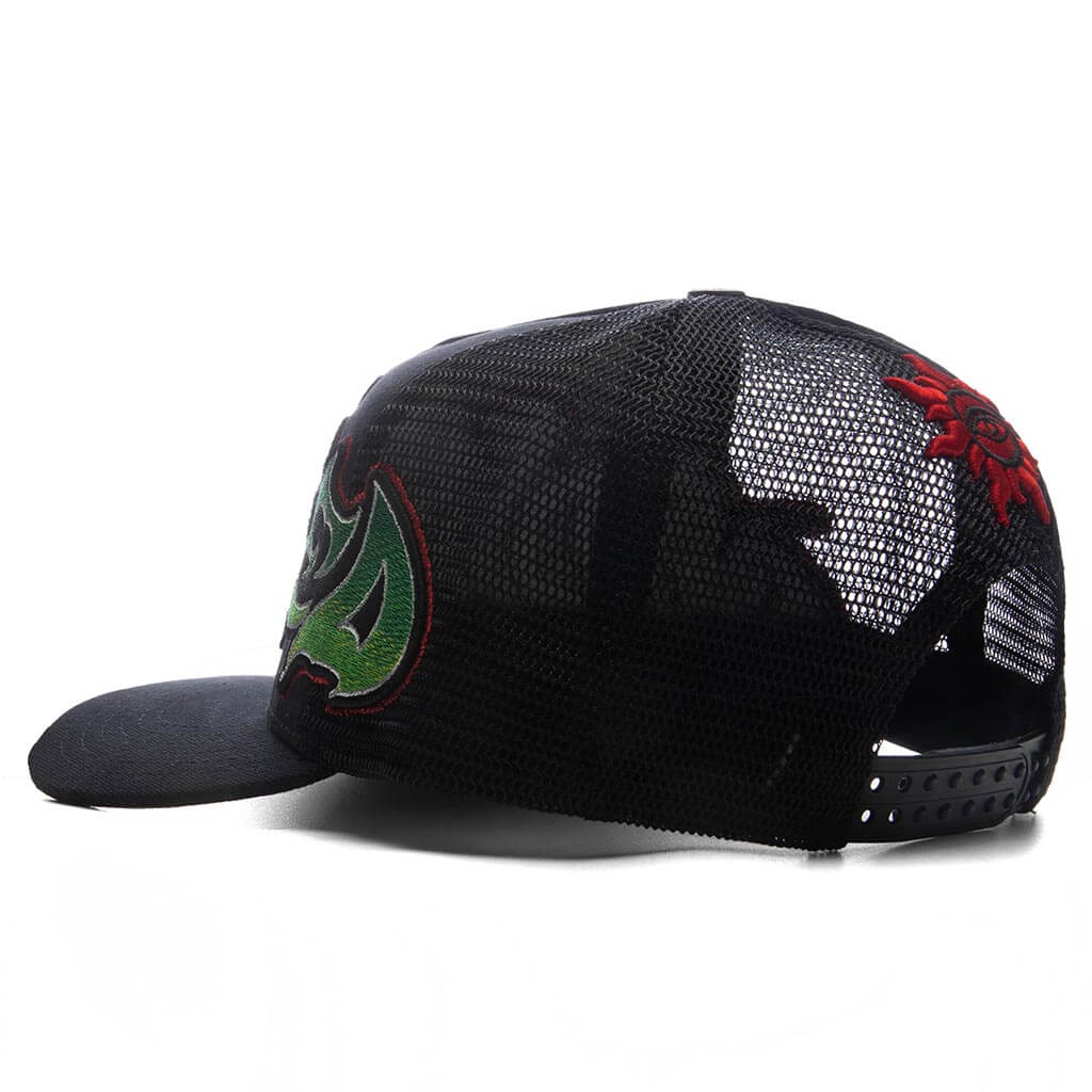 Neo Trucker Hat - Black/Yellow/Red - Image 3