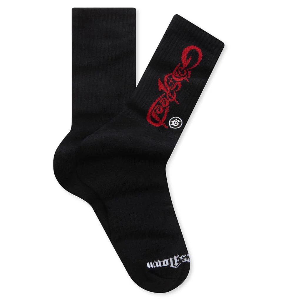 New Age Logo Sock - Black/Red