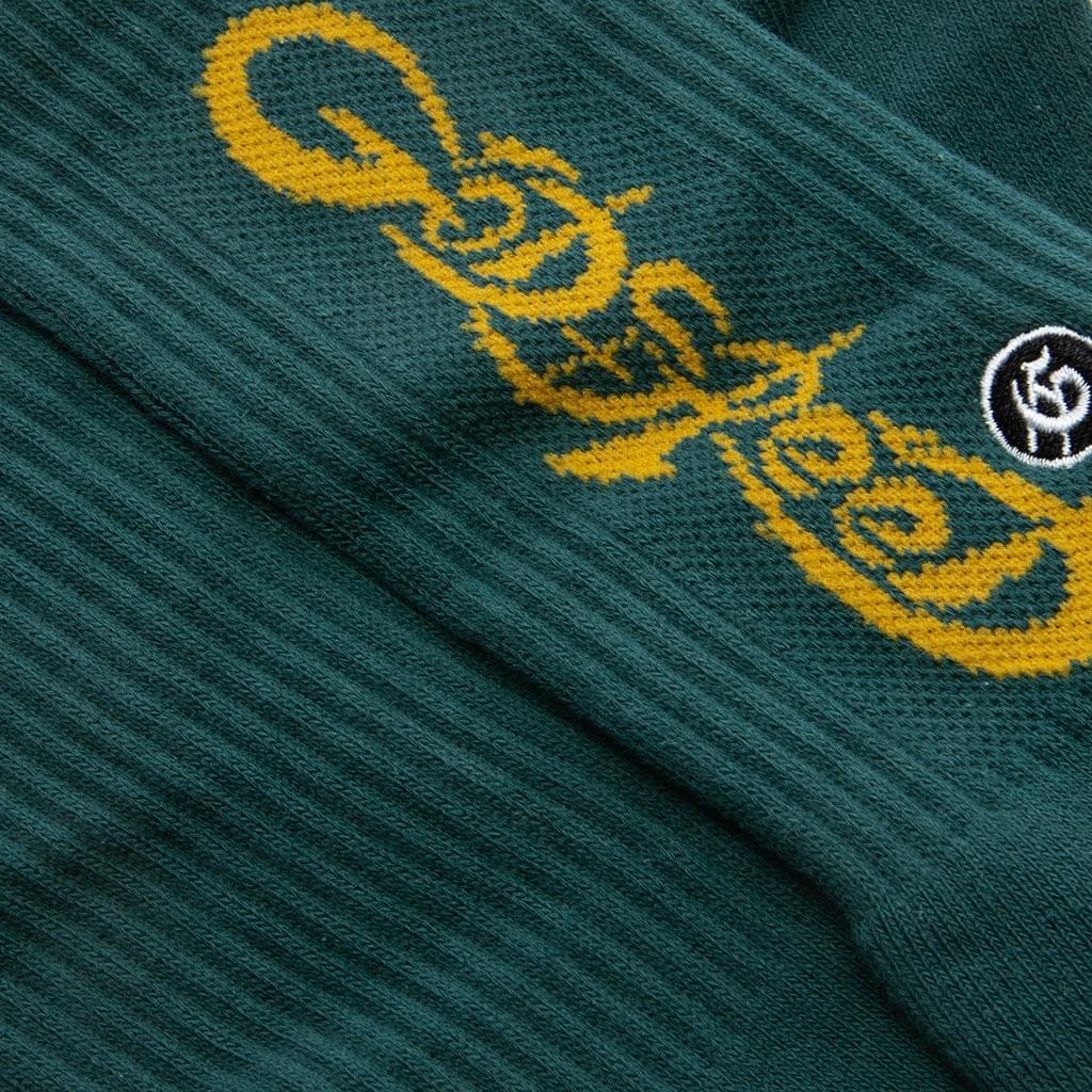 New Age Logo Sock - Dark Green/Yellow - Image 2
