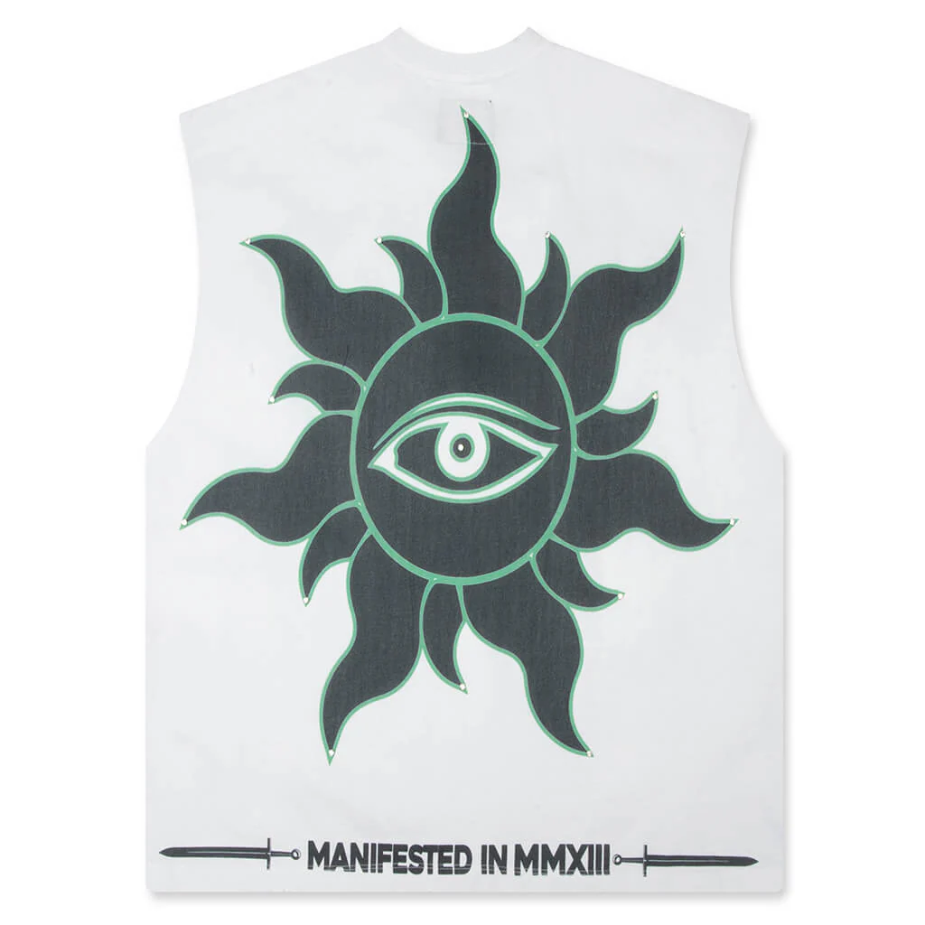 Sunken Liberty Sleeveless T-Shirt - White - Image 2