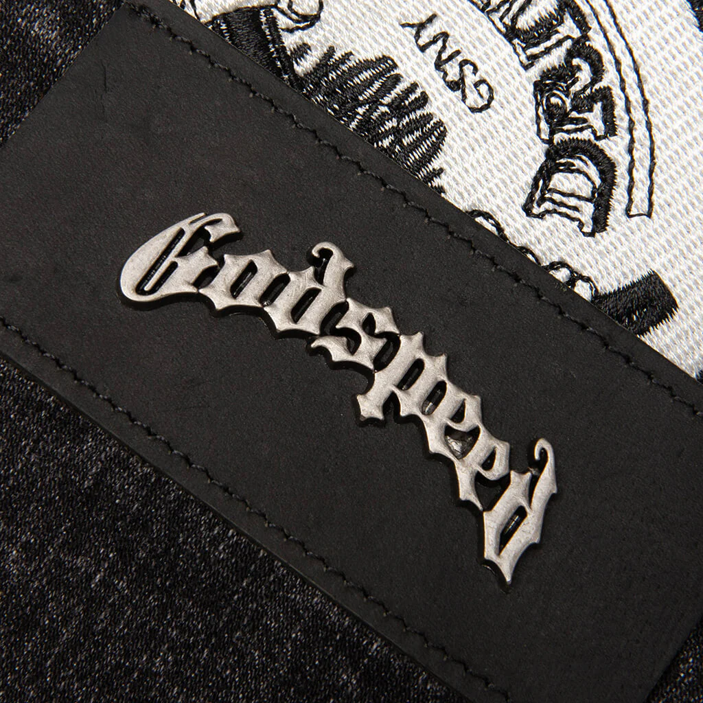 Patchwork Denim Shorts V2 - Black - Image 5