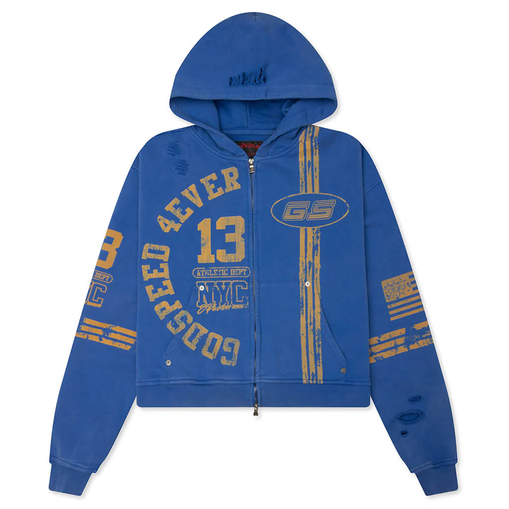 Roadster Zip Hoodie - Blue/Yellow