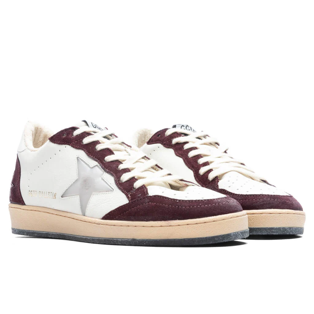 Ball Star Suede Sneaker - Red Wine/White - Image 2