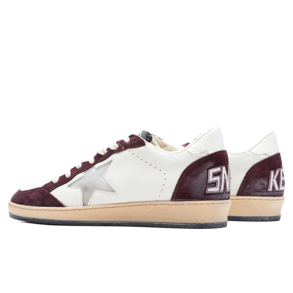 Ball Star Suede Sneaker - Red Wine/White - Image 3