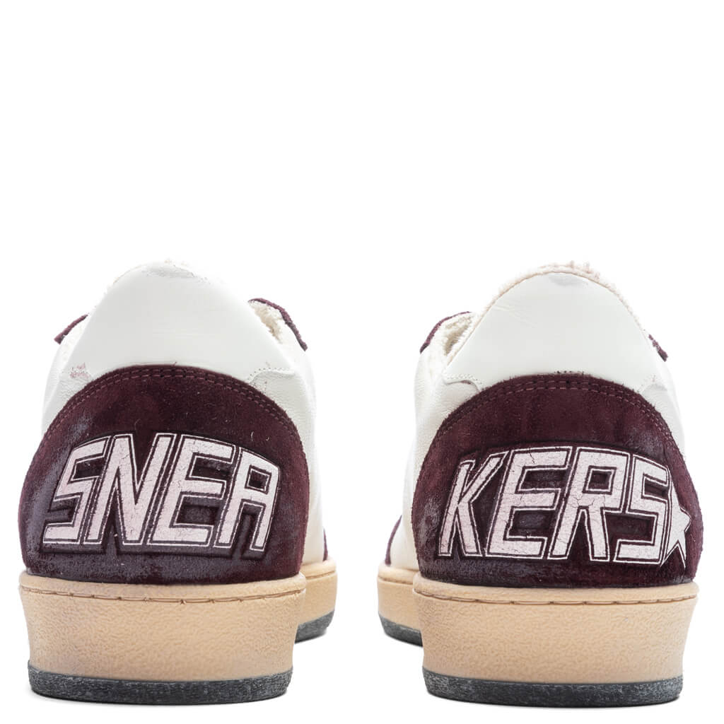 Ball Star Suede Sneaker - Red Wine/White - Image 4