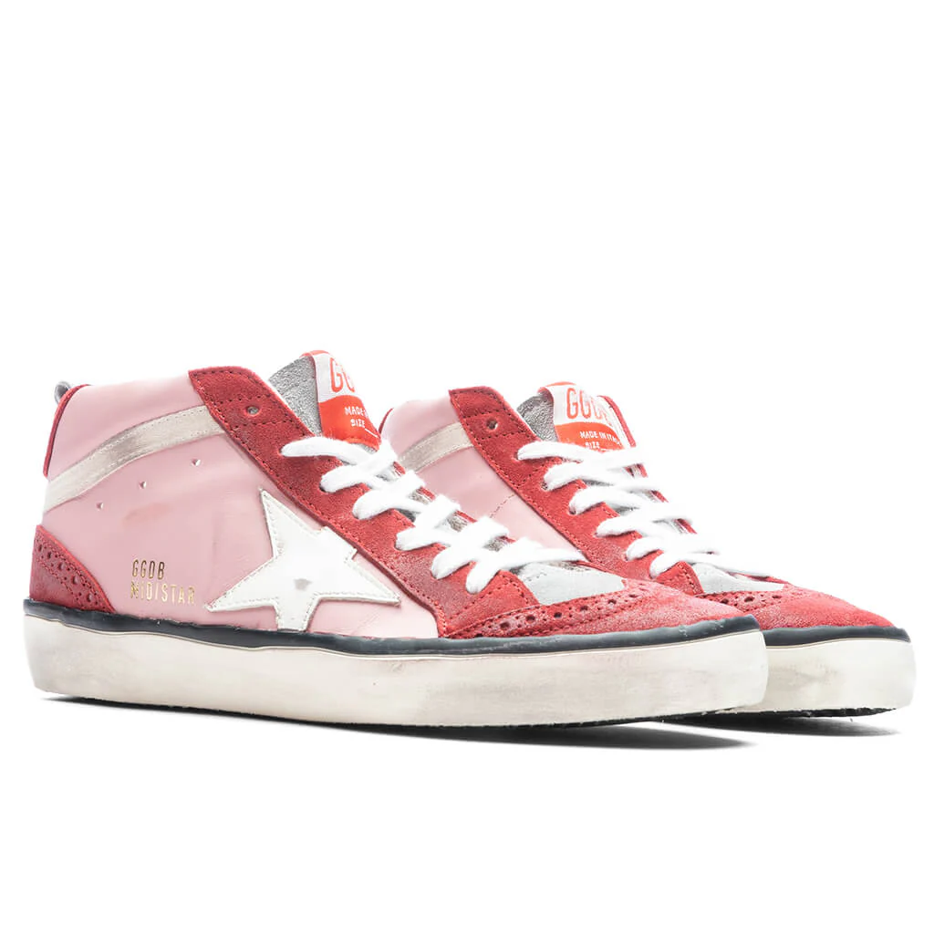 Women's Mid Star Toe Star and Spur - Antique Pink/Red/White - Image 2