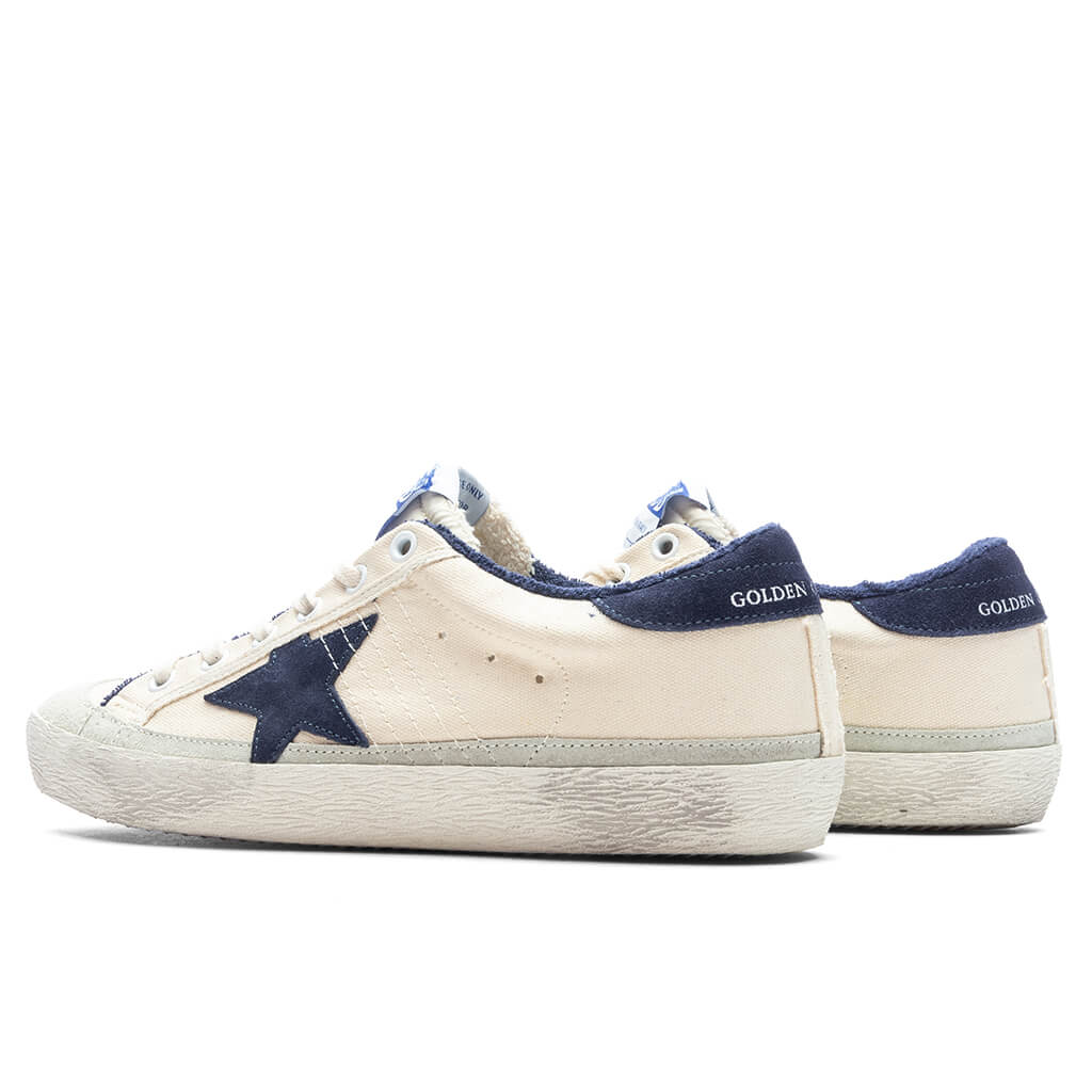 Women's Super Star Suede Star - Cream/Blue - Image 3