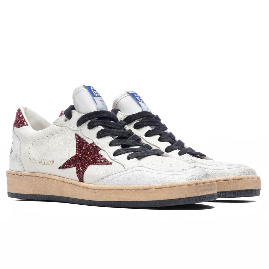 Women's Ball Star - White/Bordeaux - Image 2