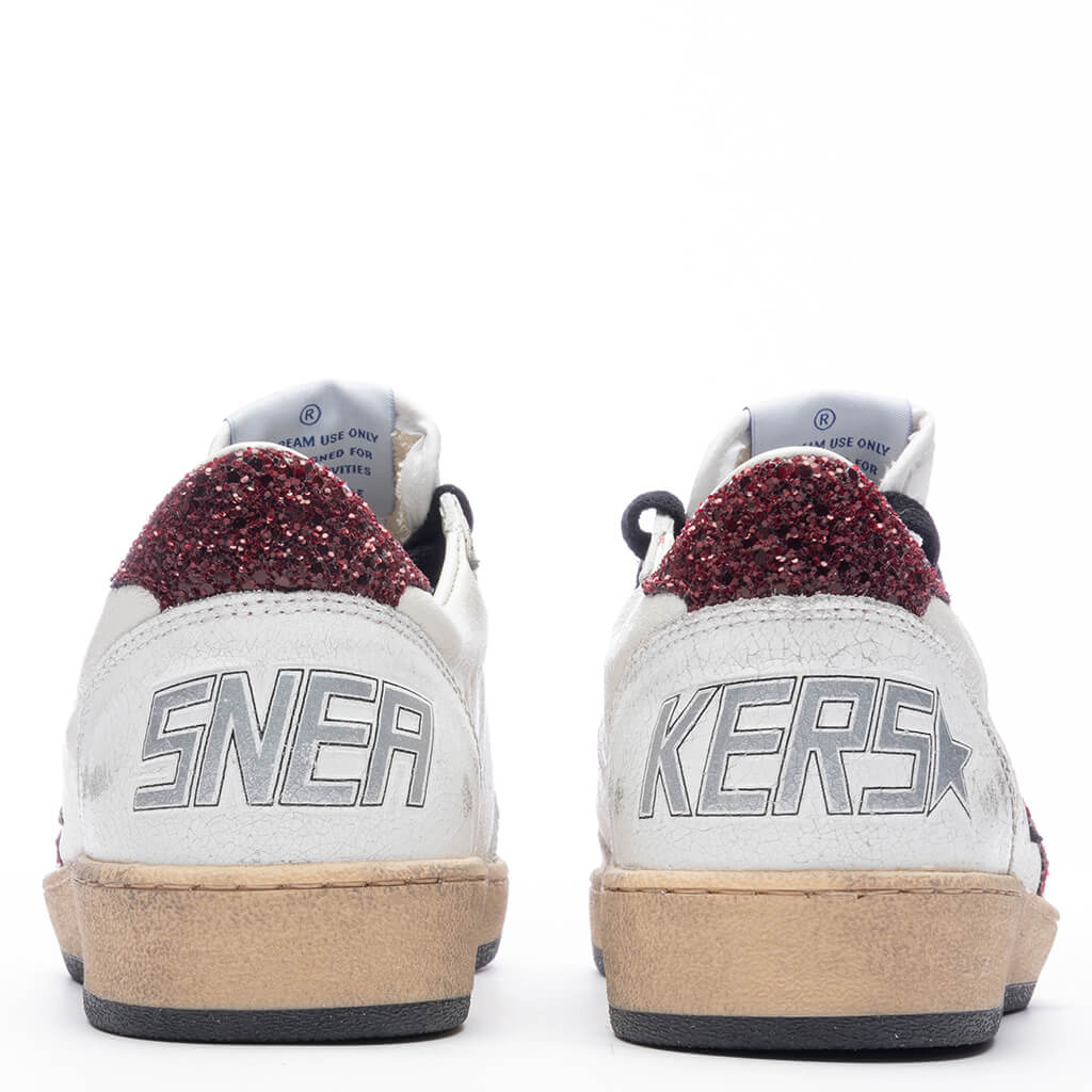 Women's Ball Star - White/Bordeaux - Image 4