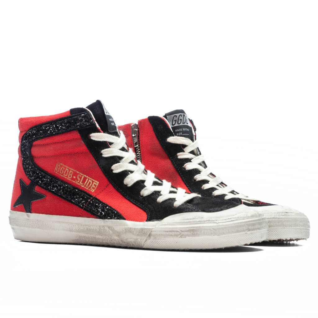 Women's Leather Star Slide Penstar - Red/Black - Image 2