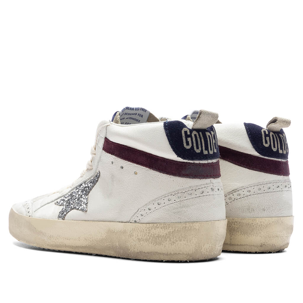 Women's Mid Star - White/Silver/Wine - Image 3