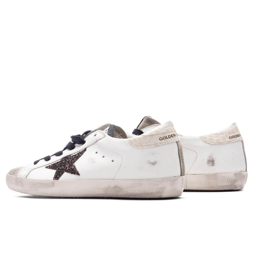 Women's Super-Star Sneakers - White/Taupe/Coffee Brown - Image 3