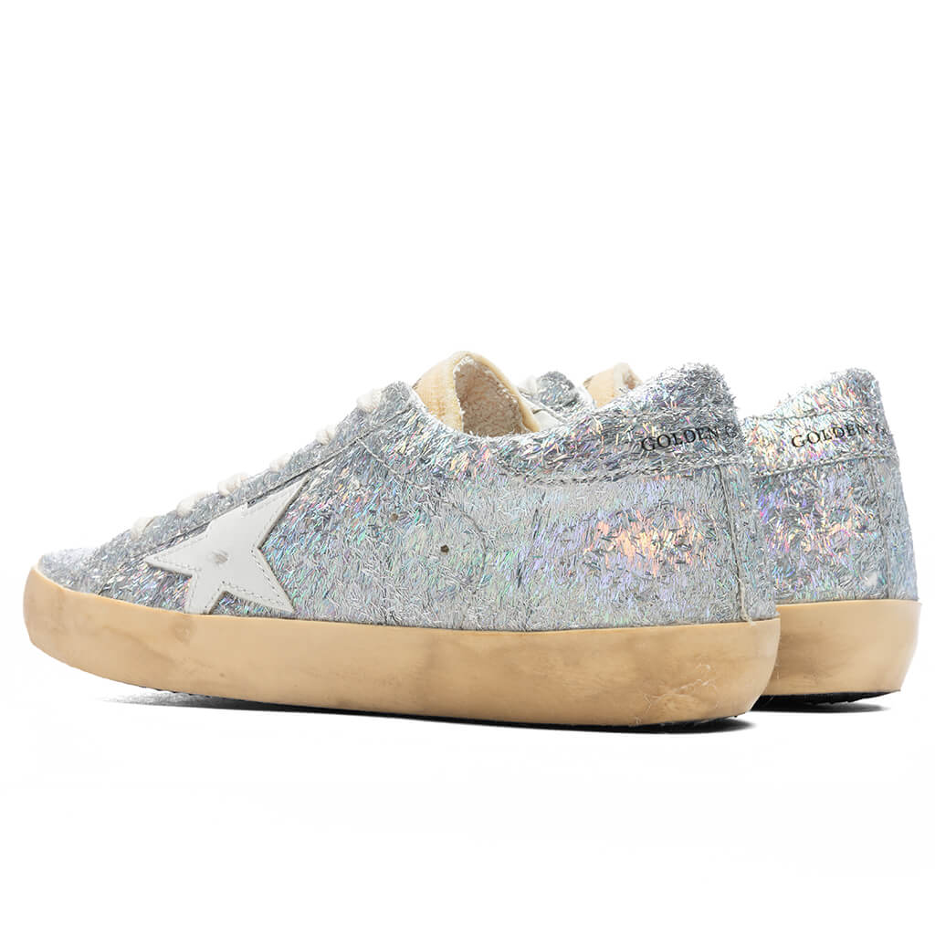 Women's Super-Star Lurex Pagliuzza Sneakers - Iridescent Silver/Yellow - Image 3