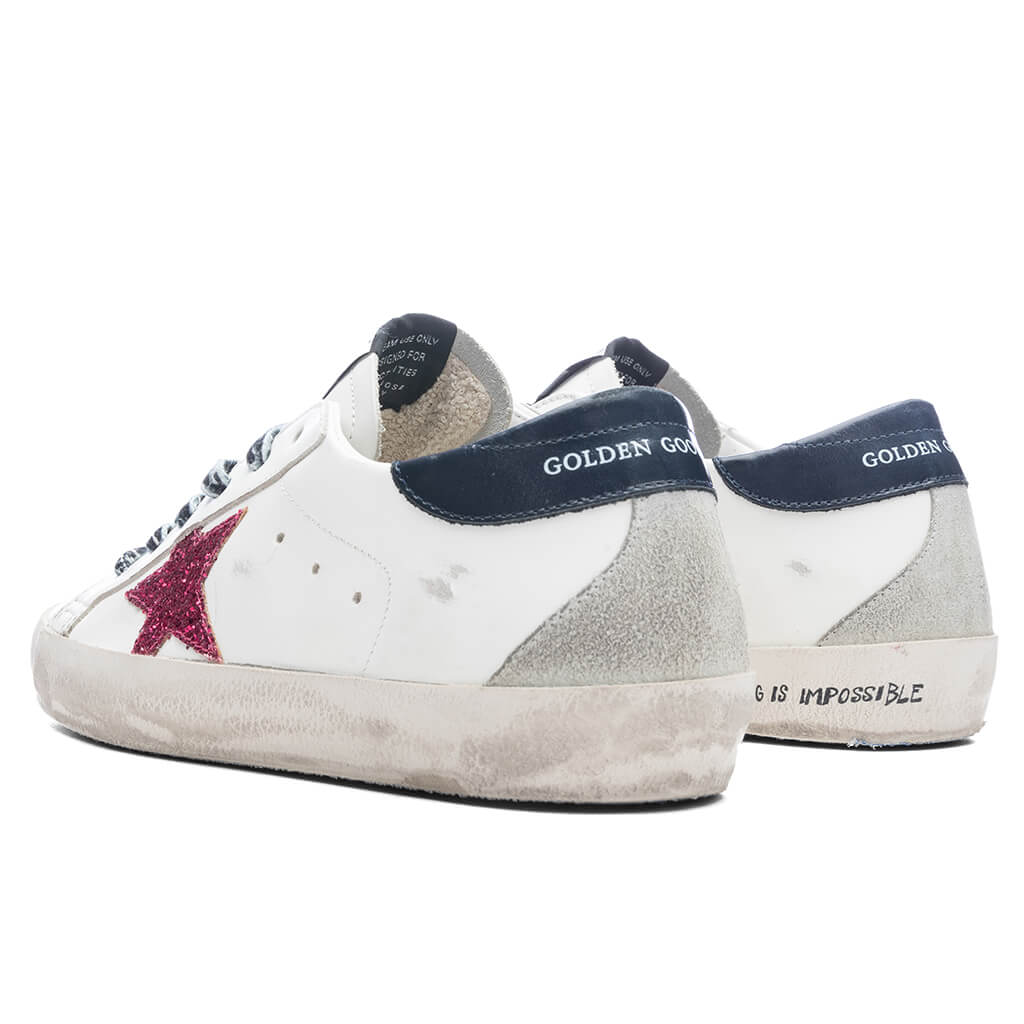Women's Super Star Sneaker - White/Fucsia/Blue - Image 3
