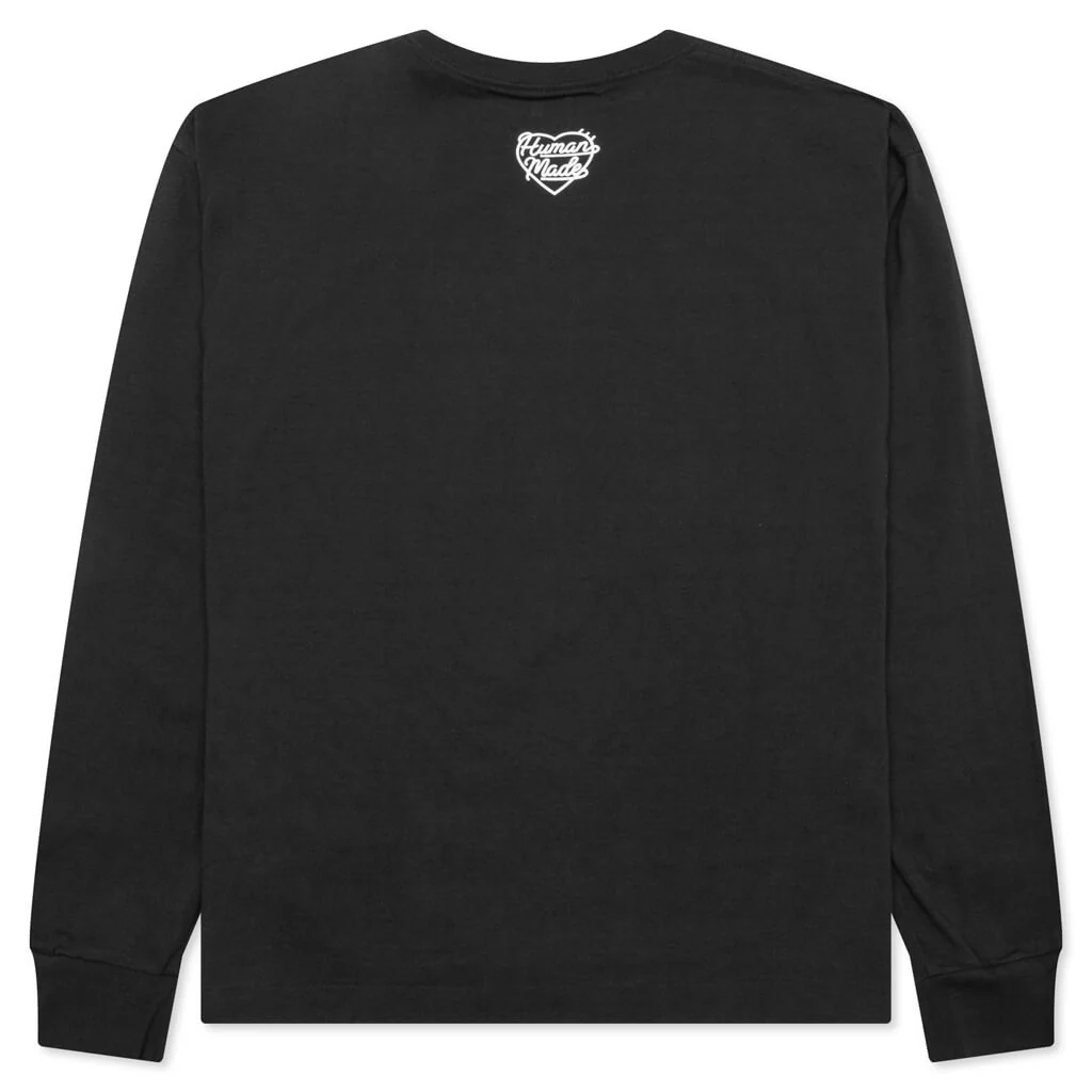 Graphic L/S T-Shirt #4 - Black - Image 2