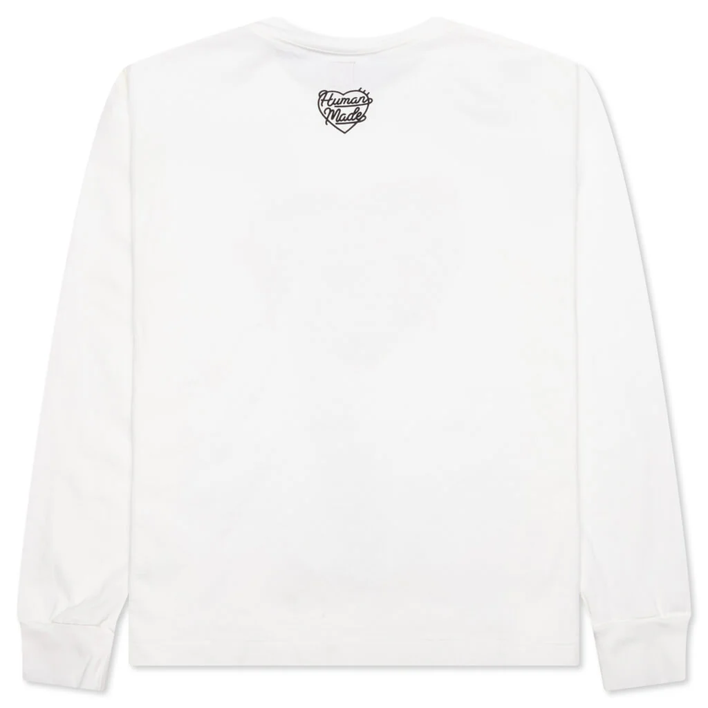 Graphic L/S T-Shirt #4 - White - Image 2