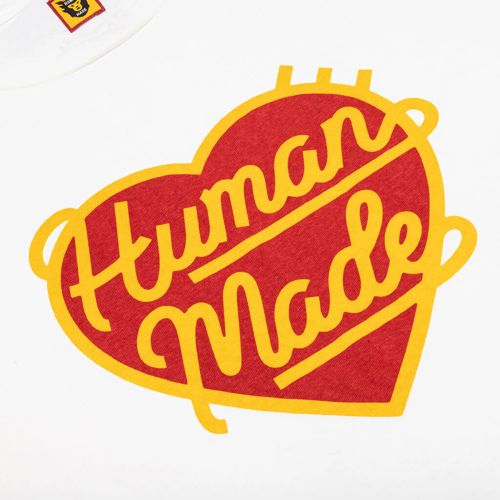 Graphic L/S T-Shirt #4 - White - Image 3