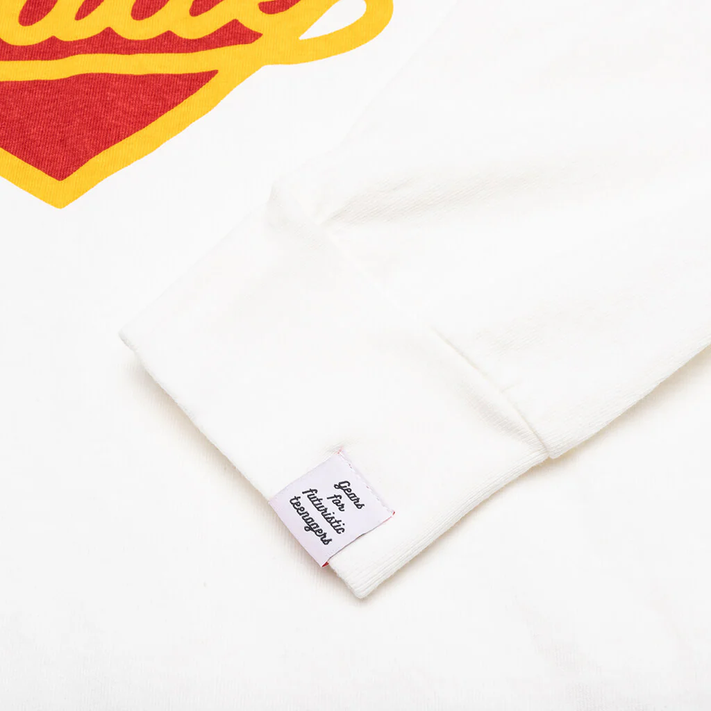 Graphic L/S T-Shirt #4 - White - Image 4