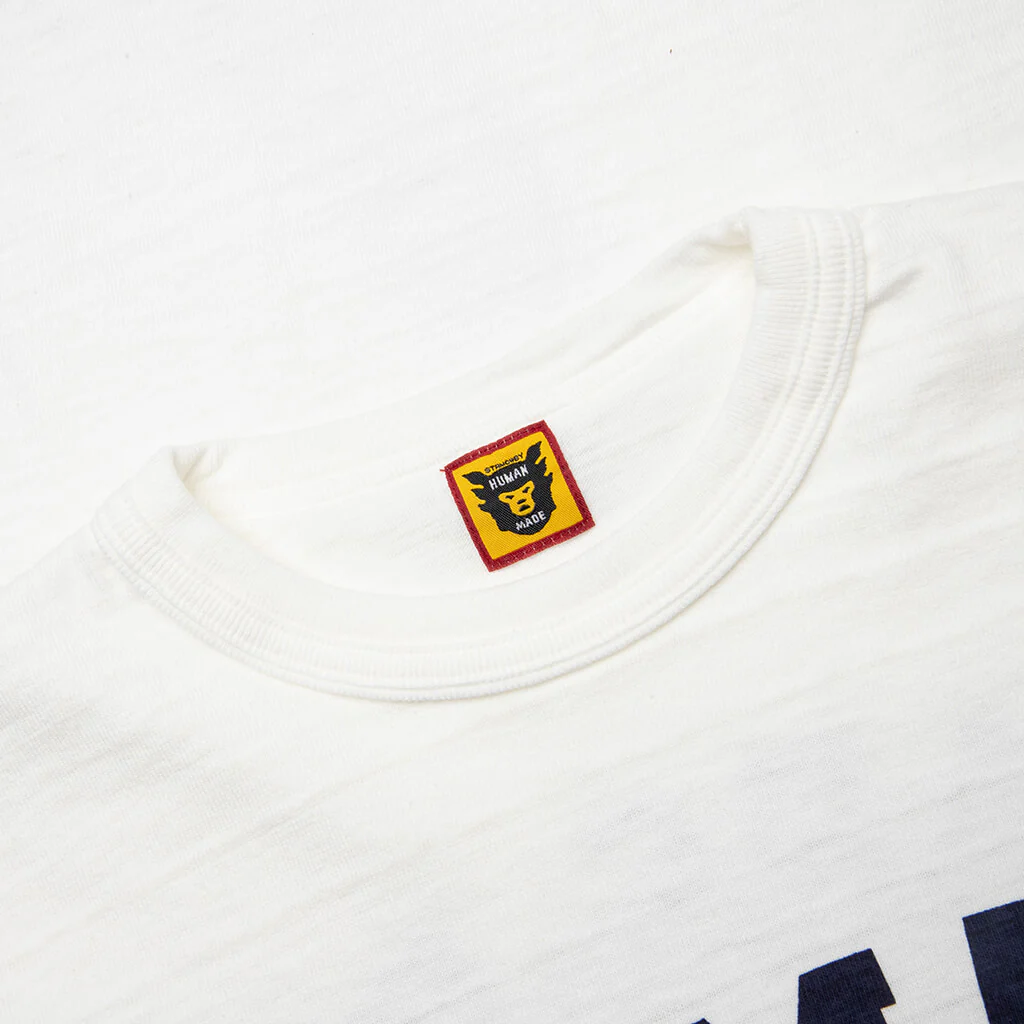 Graphic L/S T-Shirt #7 - White - Image 3