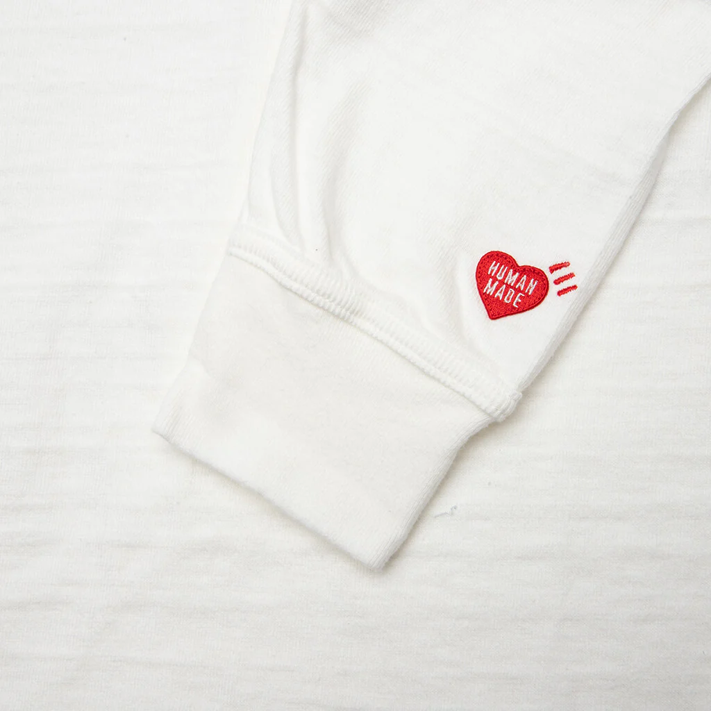 Graphic L/S T-Shirt #7 - White - Image 4