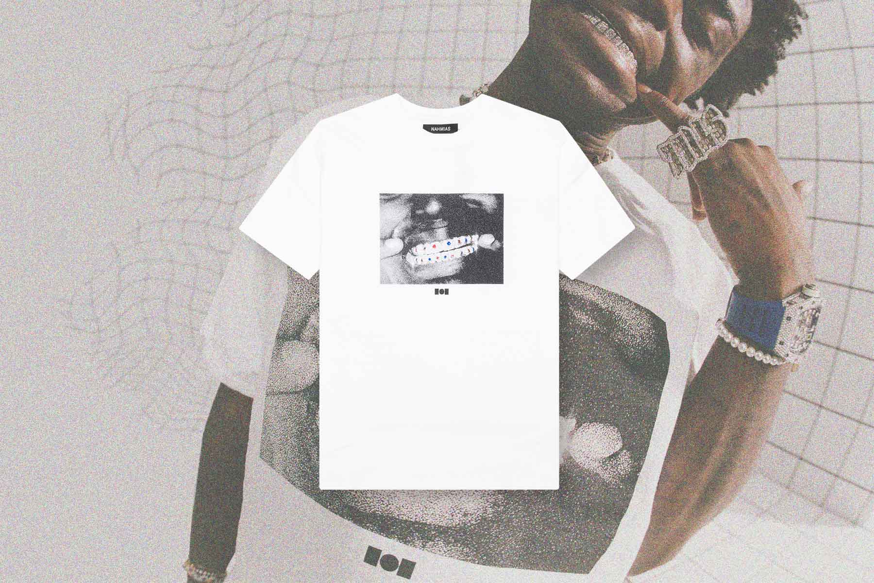 Nahmias x Kodak Black Grillz T-Shirt - White - Image 4