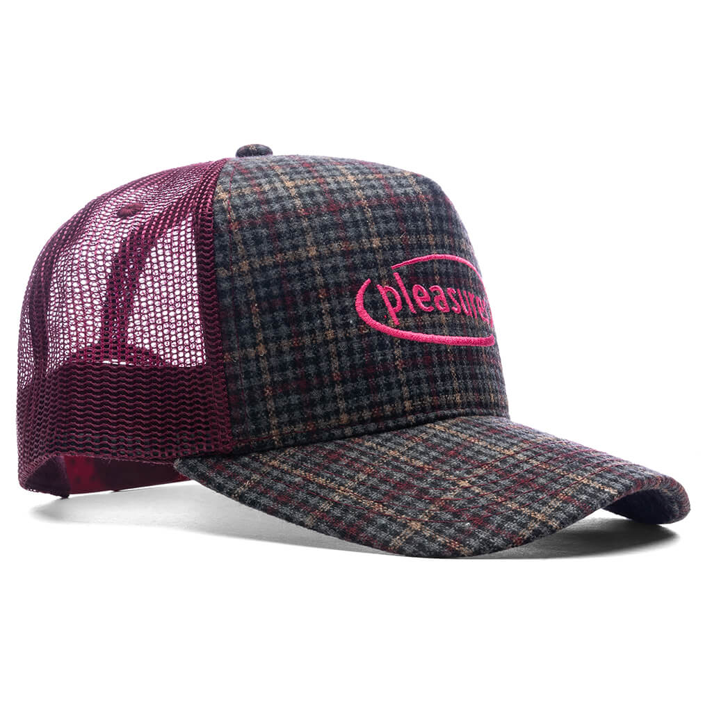 Happier Plaid Trucker - Maroon - Image 3