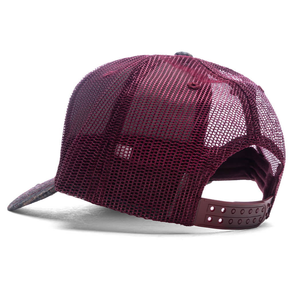 Happier Plaid Trucker - Maroon - Image 4
