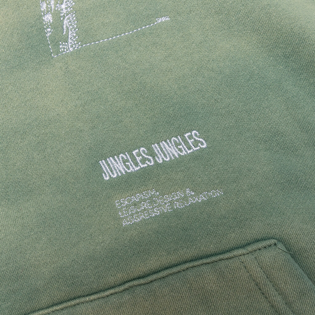 Hard Times Never Last Hoodie - Green - Image 3