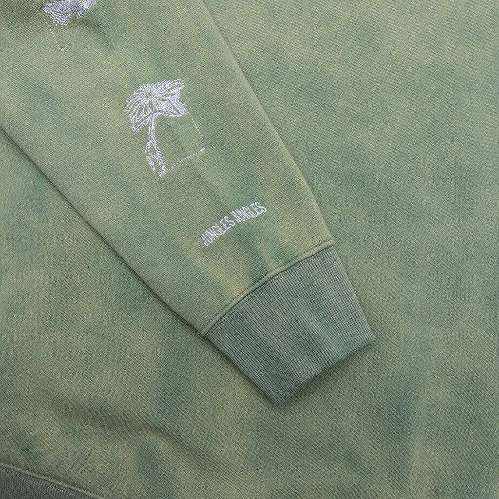 Hard Times Never Last Hoodie - Green - Image 4