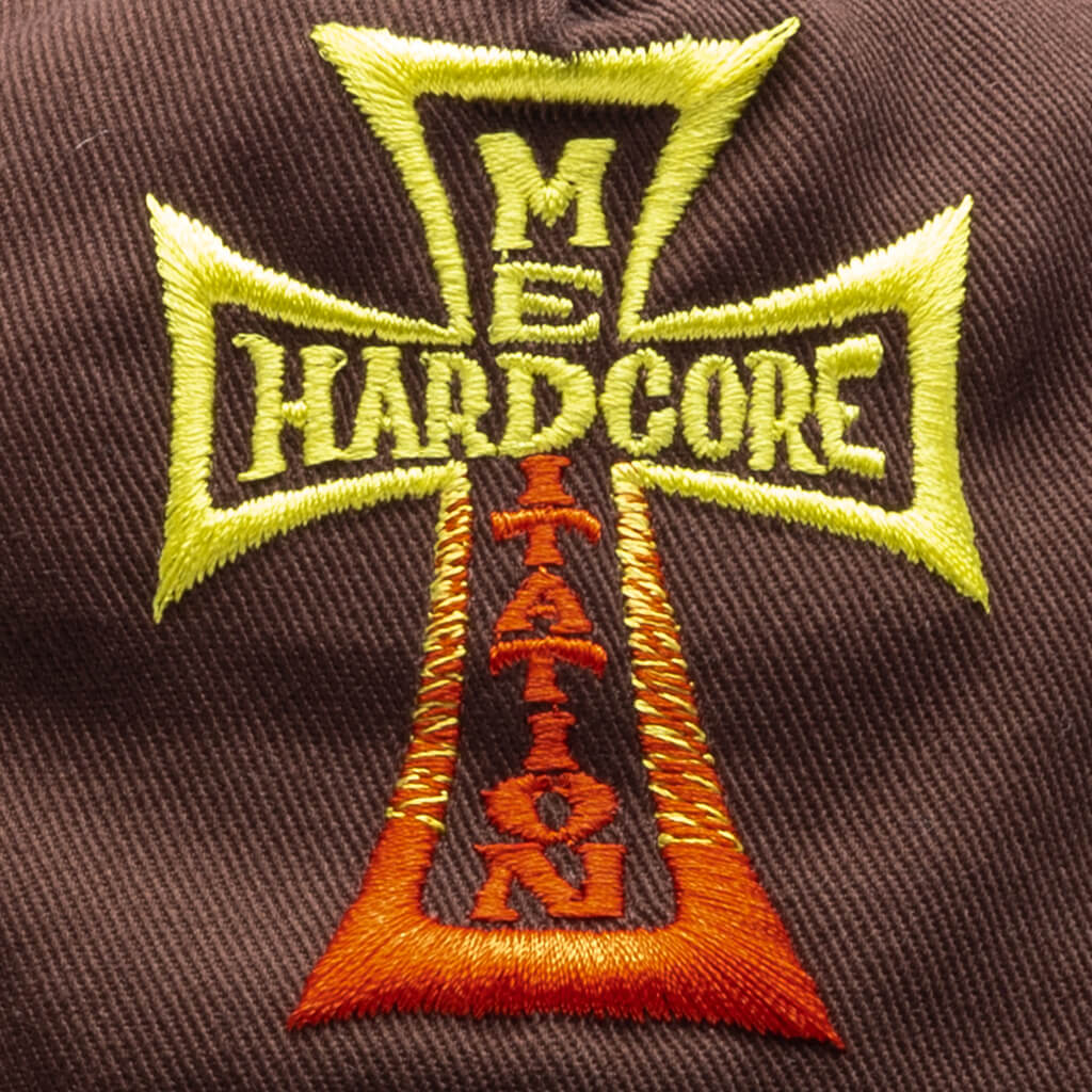 Hardcore Meditation Trucker Cap - Brown - Image 2
