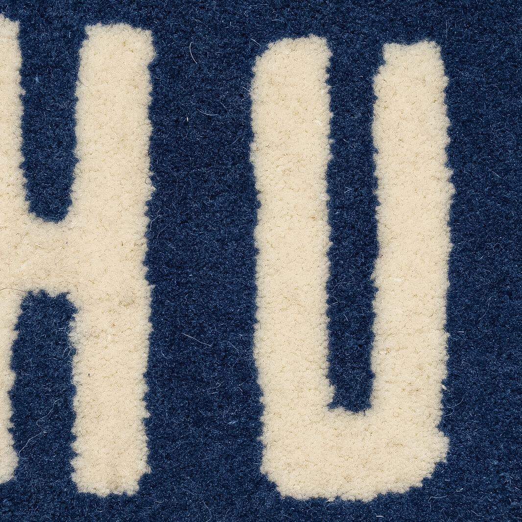 Heart Rug Medium - Navy - Image 3