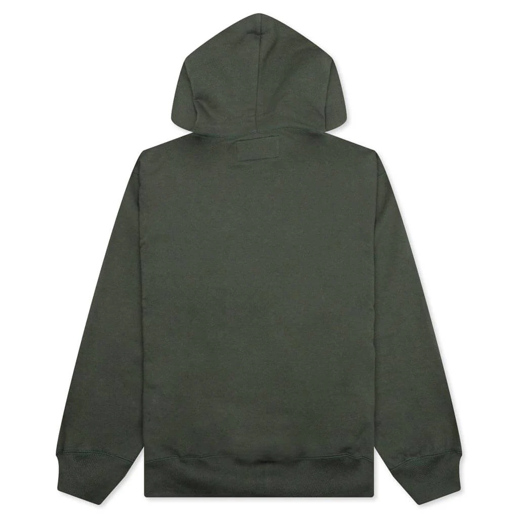 Heavy Weight Pullover Hooded Type-3 Sweatshirt - Green - Image 2