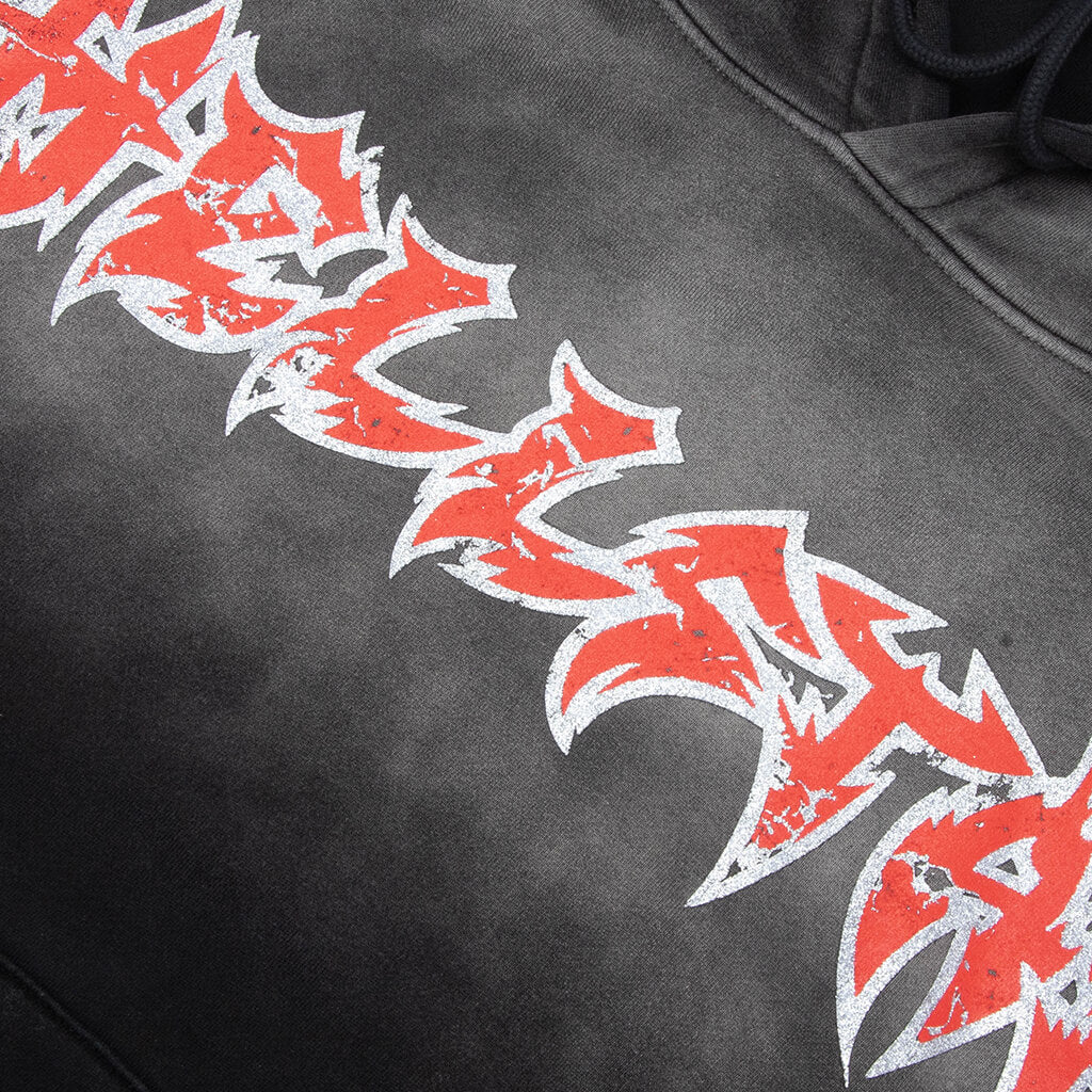 Stars Shine Graffiti Hoodie - Black/Red - Image 3