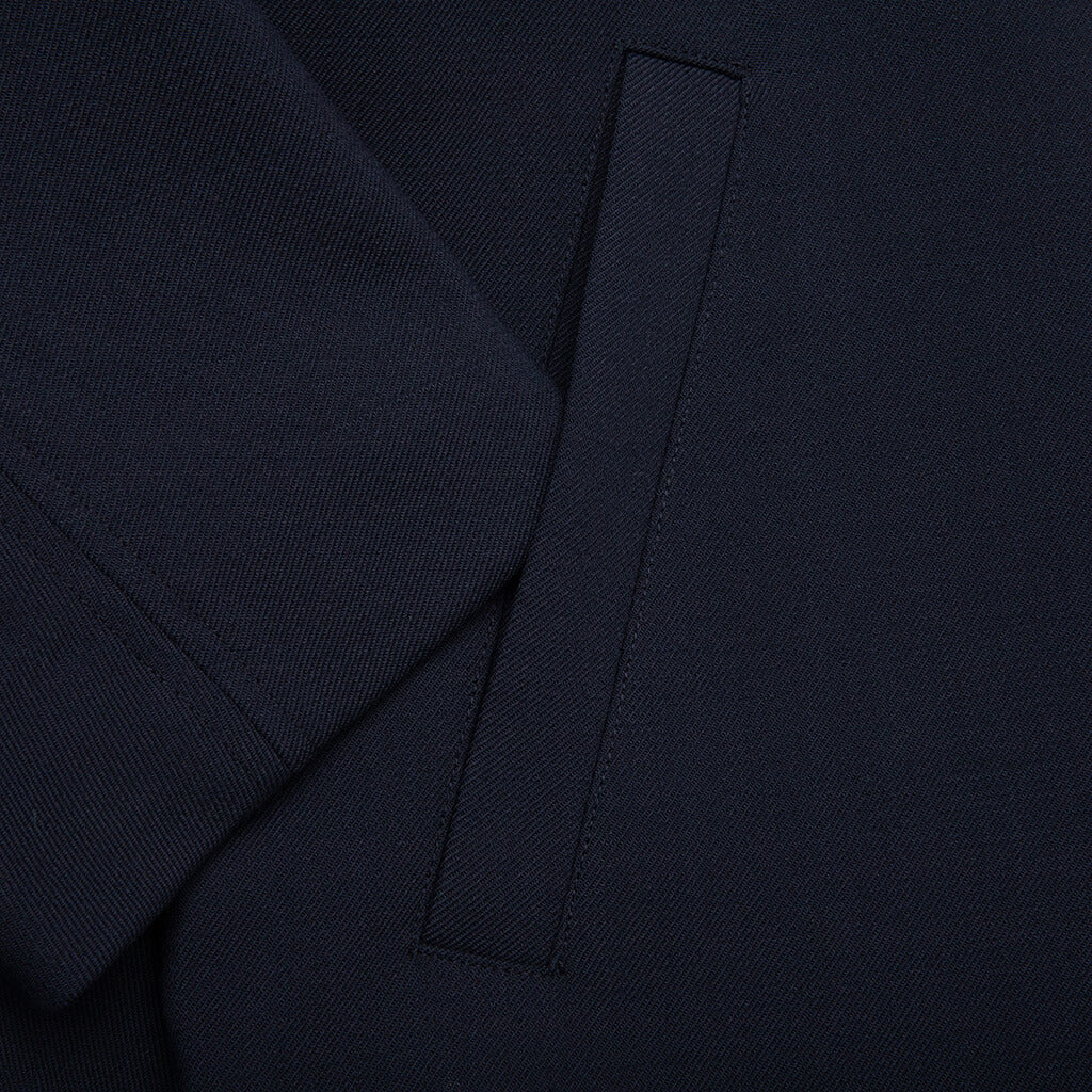 Rounded Bomber Jacket - Navy - Image 5
