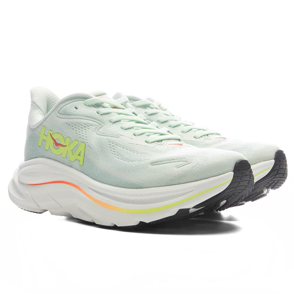 Women's Clifton 10 - Sea Glass/Neon Flame - Image 2