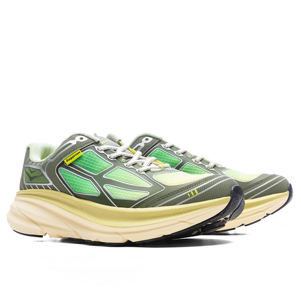 Hoka x Supervsn Clifton One9 - Green Flash/Limelight - Image 2