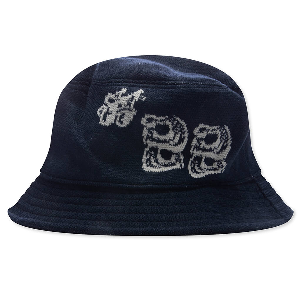 #88 Jacquard Bucket Hat - Navy - Image 2
