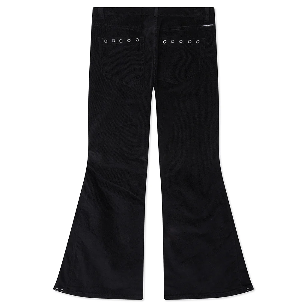 Brushed Bell Bottom Pant - Black - Image 2