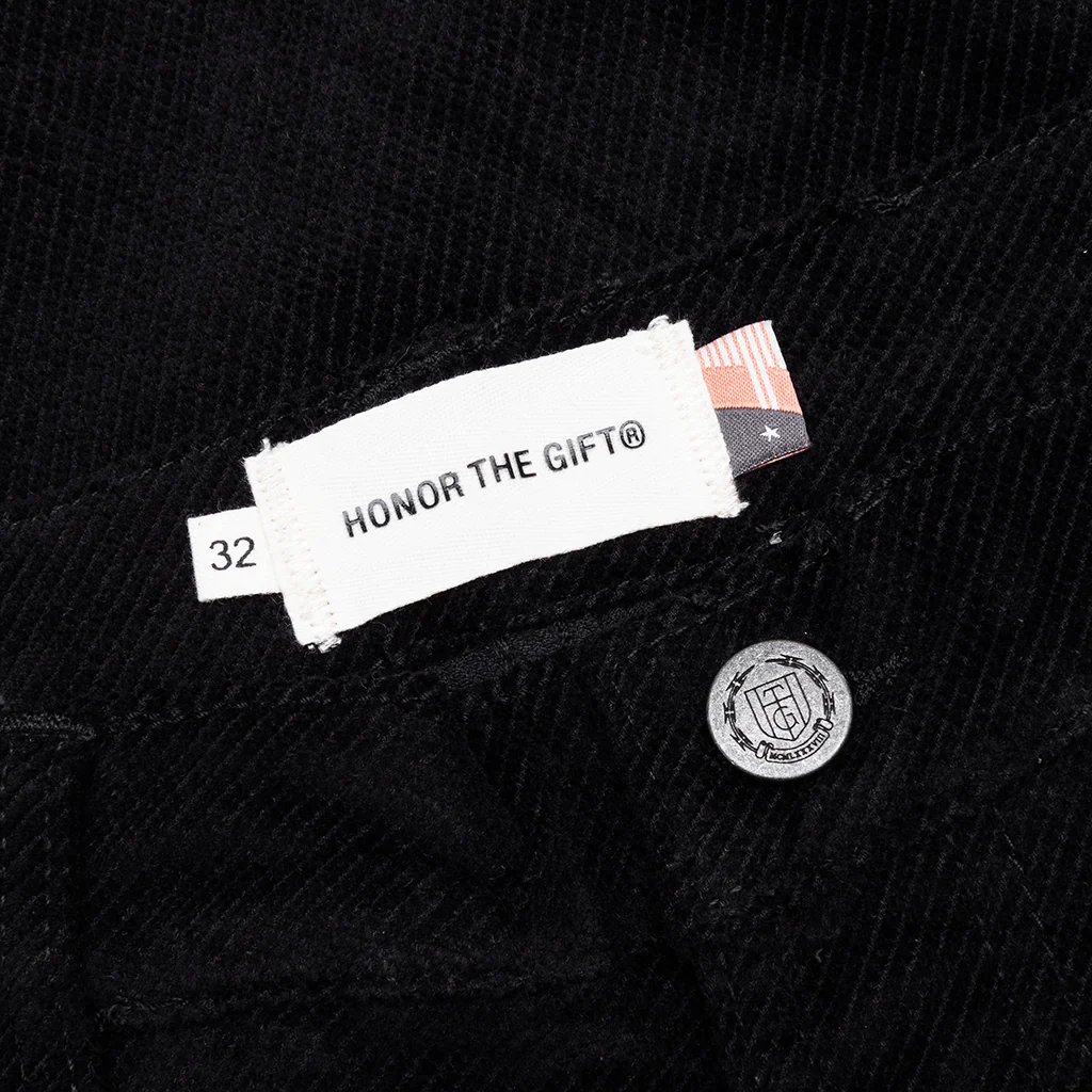 Brushed Bell Bottom Pant - Black - Image 3
