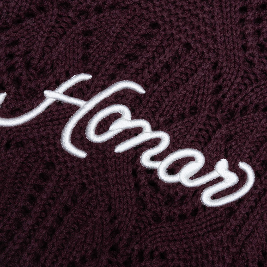 Cable Cardigan - Berry - Image 3