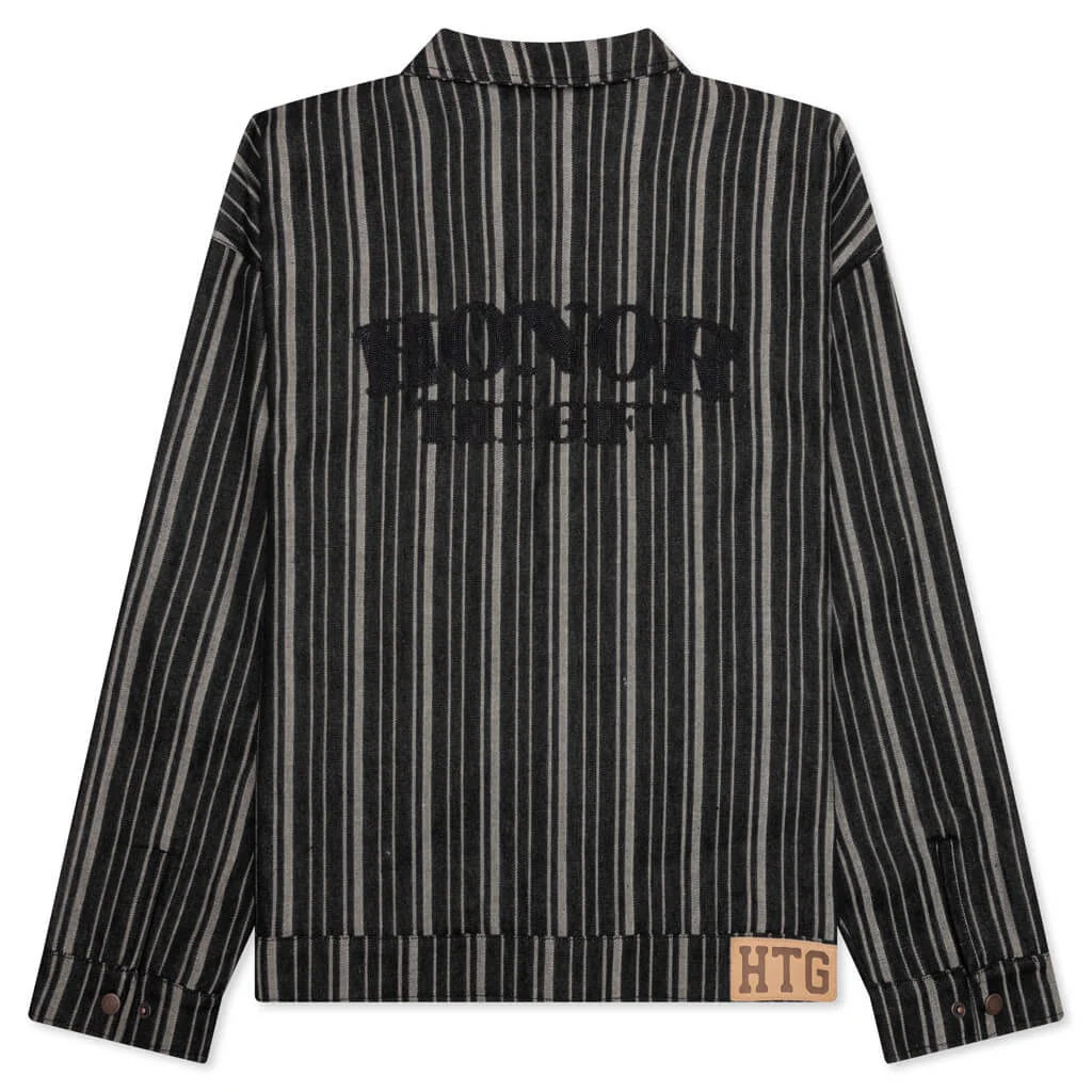 Diamond Denim Jacket - Black - Image 2