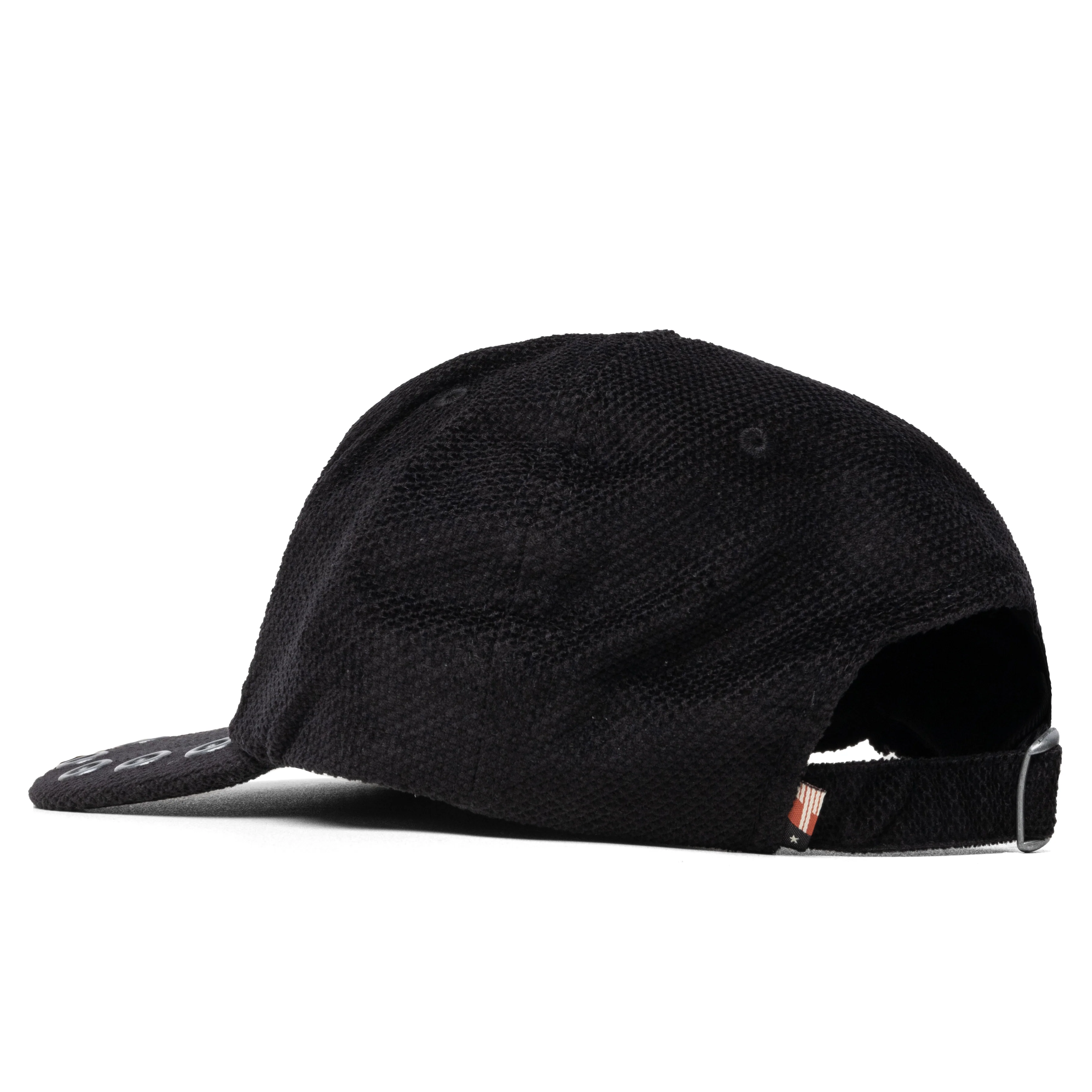 Eyelet Trucker Cap - Black - Image 4