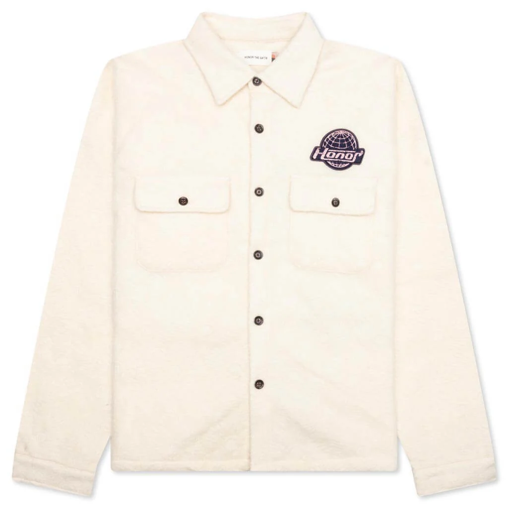 Floral Cover Shirt - Cream