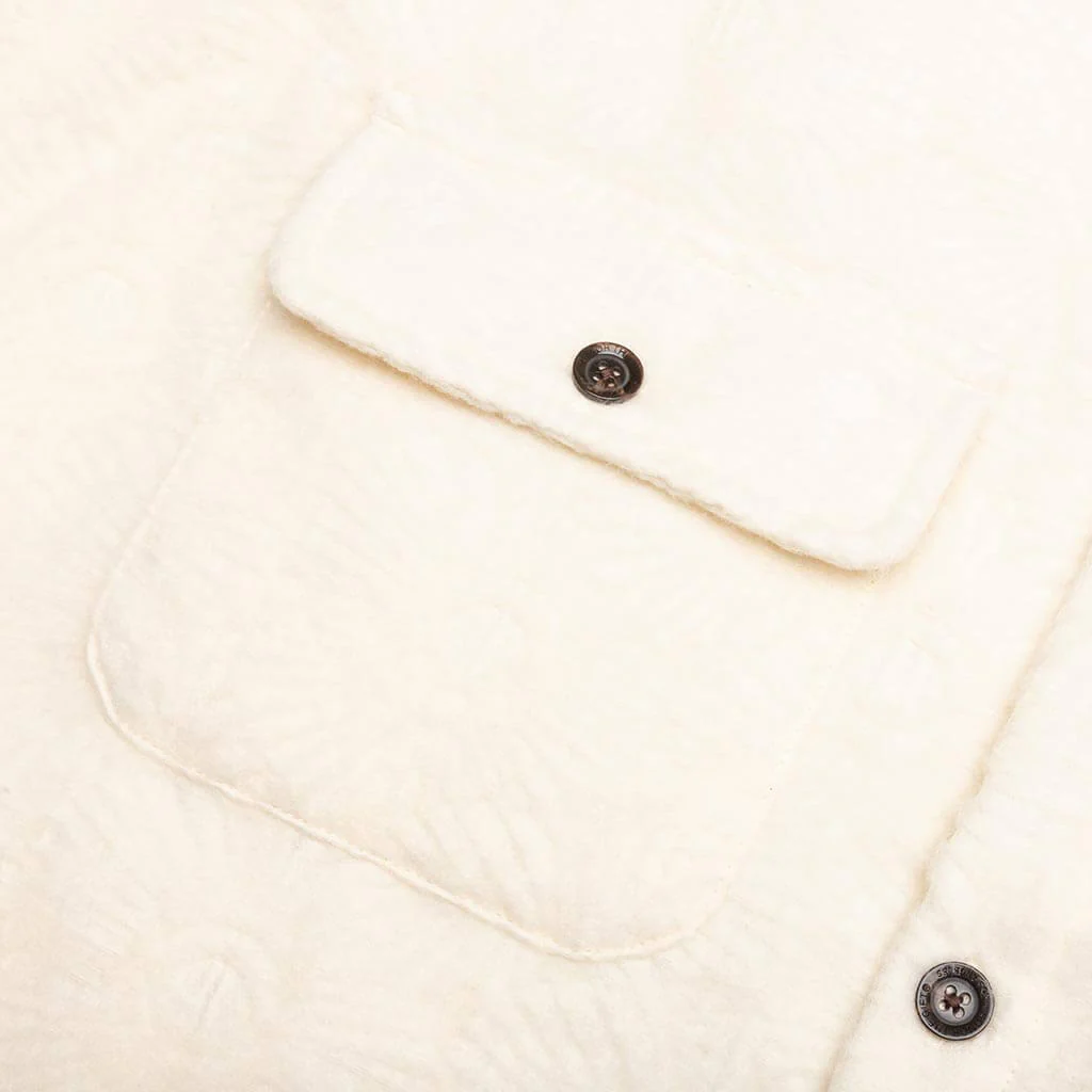 Floral Cover Shirt - Cream - Image 5