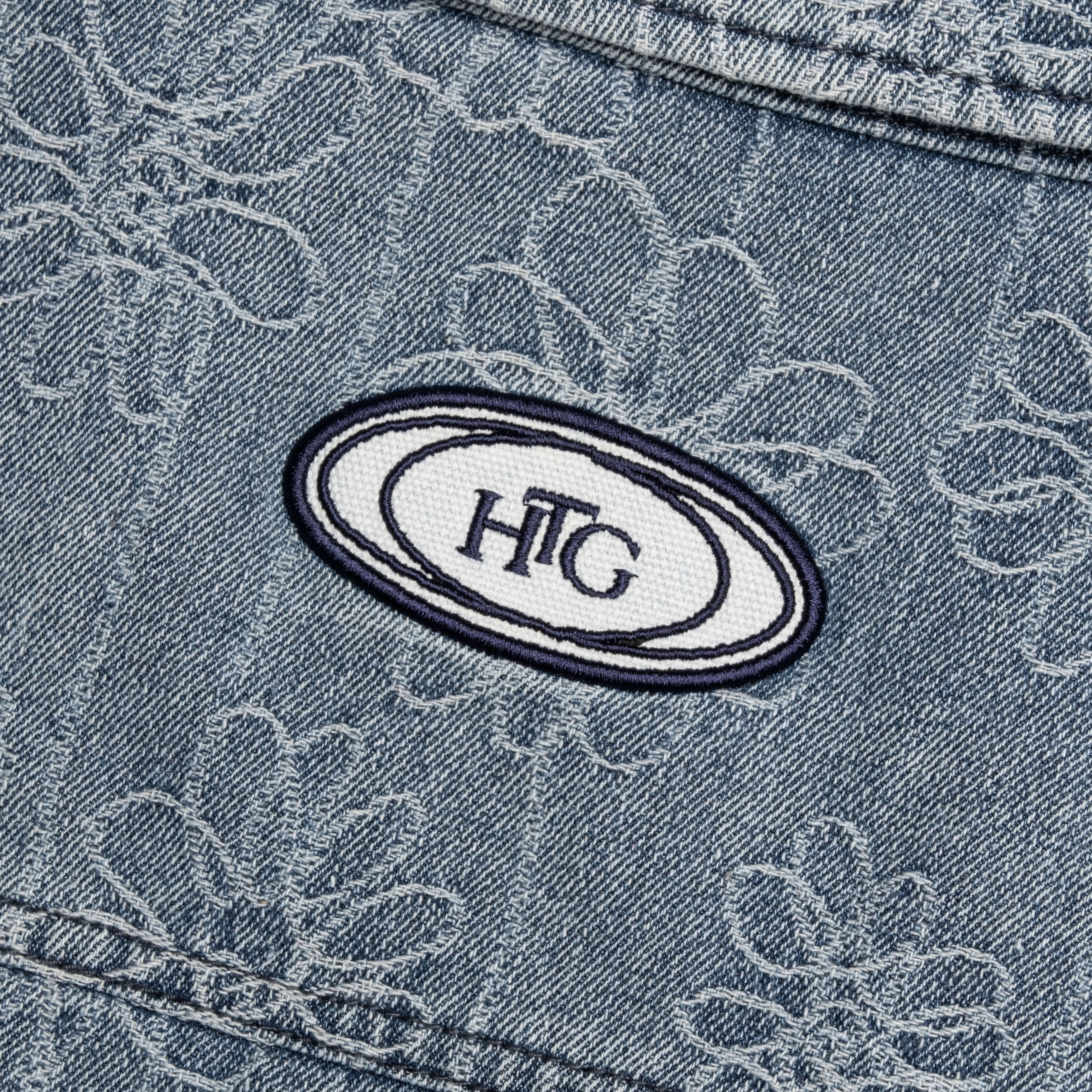 Floral Denim Jacket - Light Indigo - Image 5