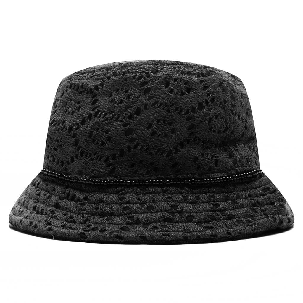 Friendship Crochet Bucket Hat - Black - Image 3